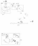 Electric Starter Fuel Supply Diagram and Parts List for 210417-0134-E1  Briggs and Stratton Engine